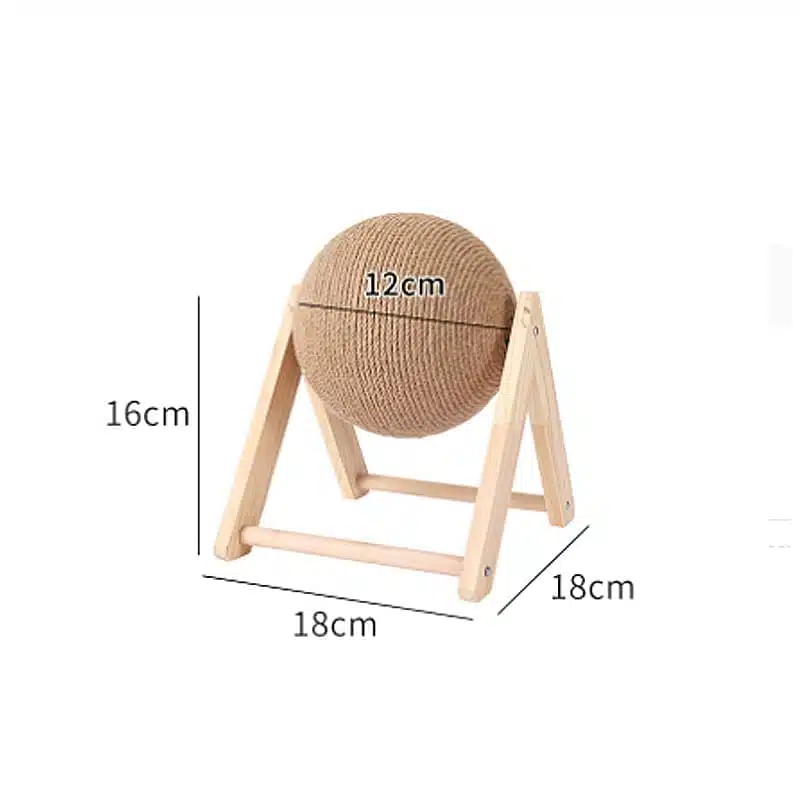 Pet Scratching Ball for Cats – Natural Sisal & Spinning Fun Toy
