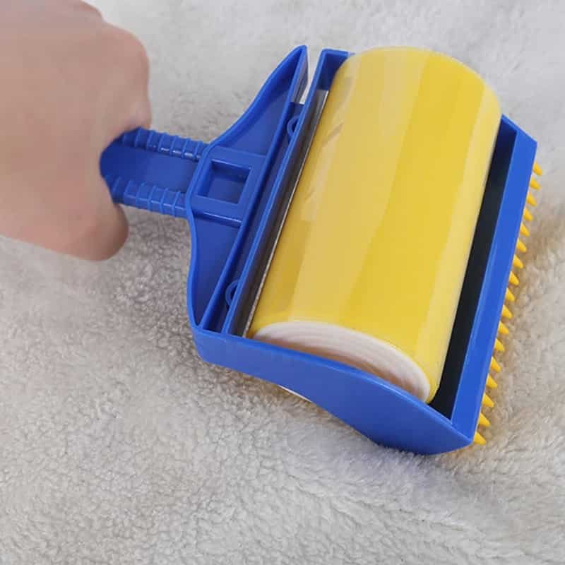 Reusable Sticky Washable Pet Lint Dust Roller Brush_4 Powerful Reusable Adhesive Roller and Pet Hair Wash Set