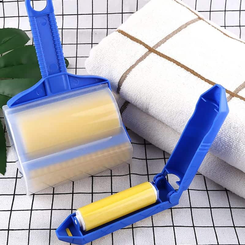 Reusable Sticky Washable Pet Lint Dust Roller Brush_5 Powerful Reusable Adhesive Roller and Pet Hair Wash Set