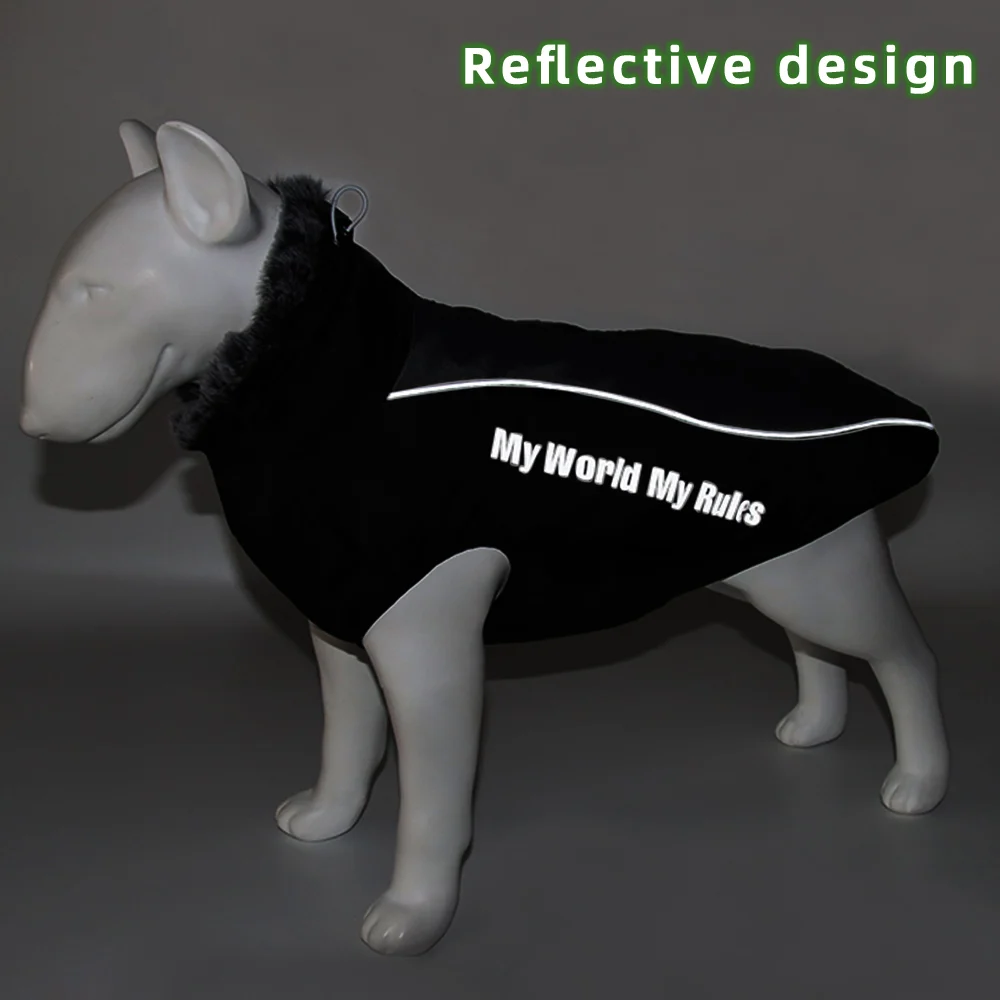 Reflective Waterproof Jacket for Dogs - Image 2 Reflective Waterproof Dog Jacket with Harness - product view 2