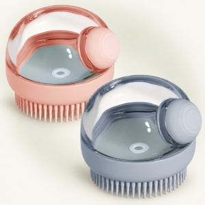 Silicone Pet Bath Brush with Shampoo Dispenser