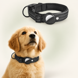 Reflective AirTag Dog Collar with Holder