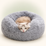 Plush Donut Bed for Dogs and Cats