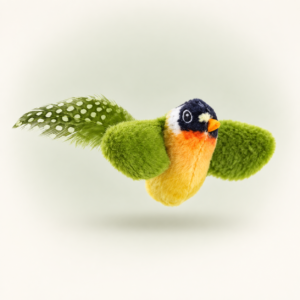 Interactive Chirping Bird Cat Toy with Catnip