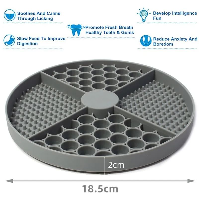 S4f4fa8309b4c49d782e910d7728b214dS Silicone Lick Mat with Suction Cups for Dogs & Cats - product image 3