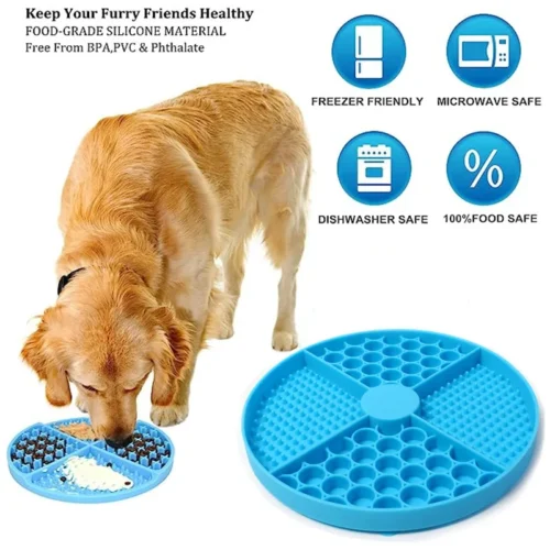 Silicone Lick Mat with Suction Cups for Dogs & Cats