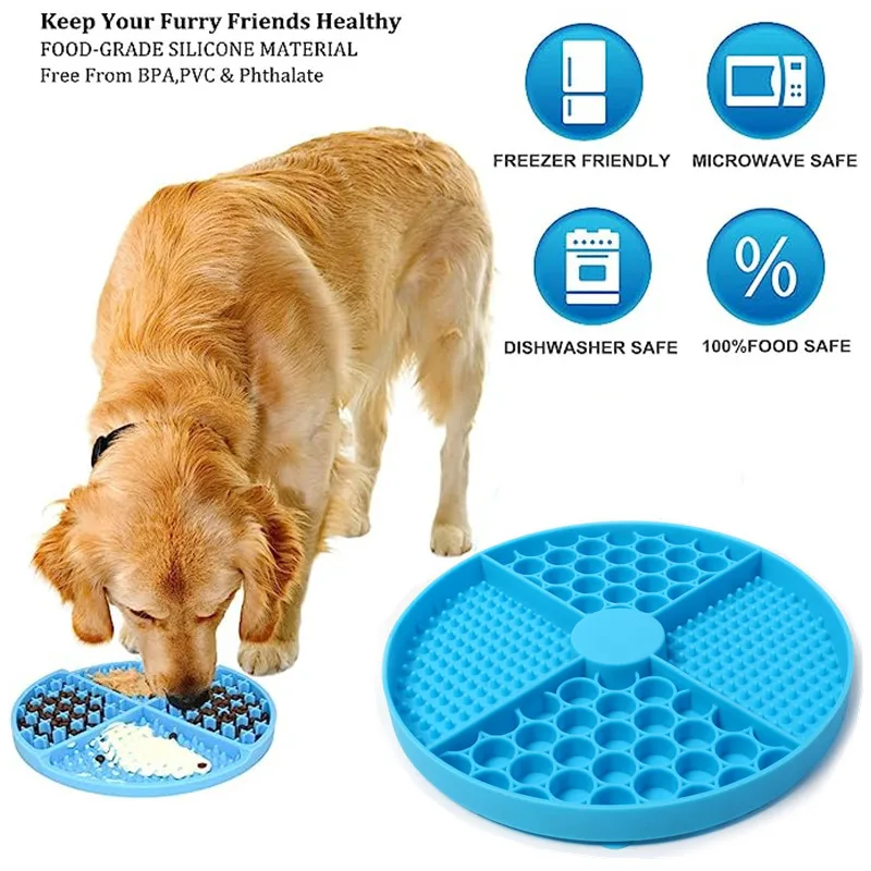 Silicone Lick Mat with Suction Cups for Dogs & Cats