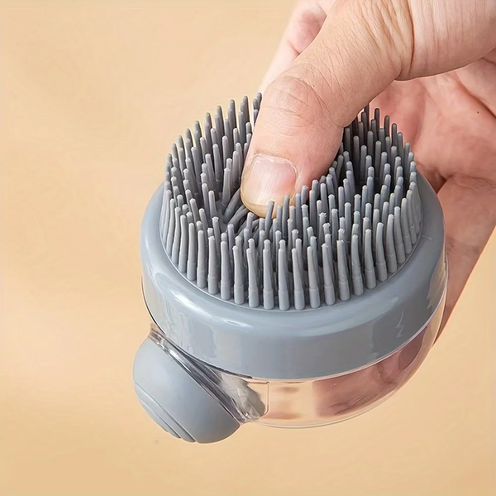 Se3dd16667acd43e8ae936dcd3a127a74P Silicone Pet Bath & Massage Brush with Shampoo Dispenser - product image 4
