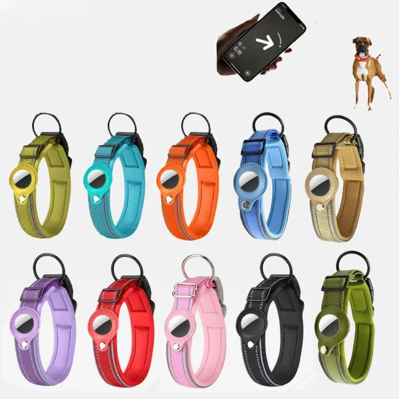 Reflective AirTag Dog Collar with Integrated Holder - product image 2
