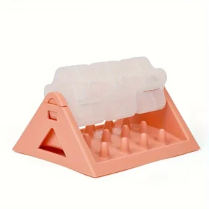 Yellow interactive dog puzzle feeder and treat dispenser